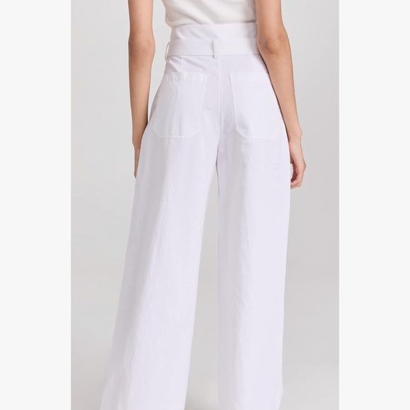 ALC White Wide-Leg Pants with Belt - Picture 8 of 8